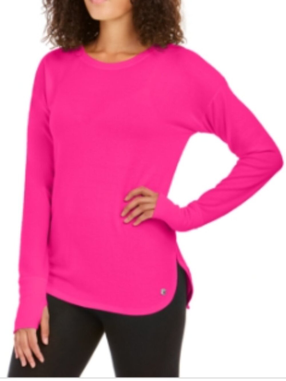 Ideology Women's Berry Pink Crewneck Athletic Top S